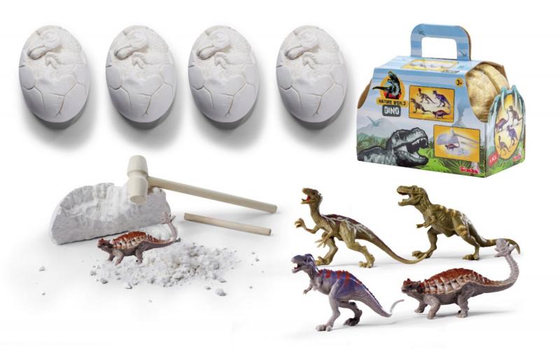 Sada na vykopání dinosaura vejce 4 ks